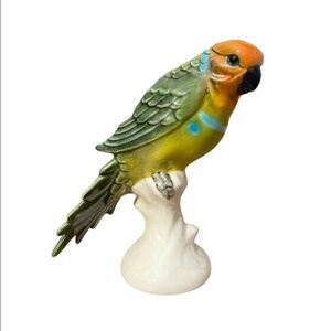 RARE Vintage Goebel Parrot Bird West Germany Porcelain Parrot